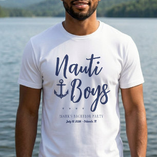 Nauti Jungs Anker Nautische Junggesellenparty T-Shirt