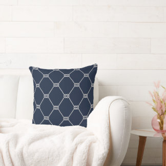 Nauti Navy Rope Pattern Kissen