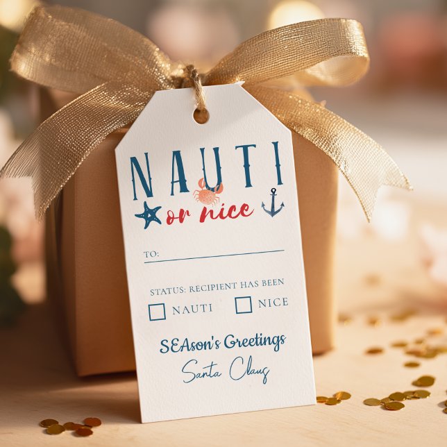 Nauti oder Nizza Küste Weihnachten Geschenkanhänger (Von Creator hochgeladen)