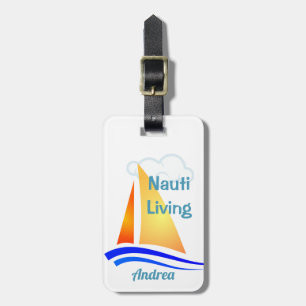 Nauti Thoughts Nautical Sailboat Gepäckanhänger