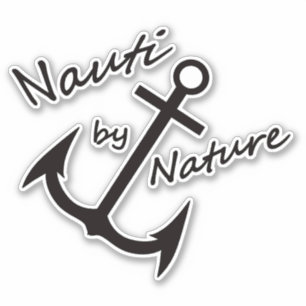 Nauti von Nature Nautical Anchor Vinyl Sticker