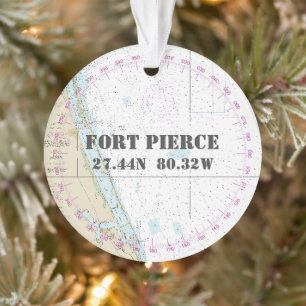 Nautic 2-seitige Fort Pierce Florida Gedenkfeier Ornament