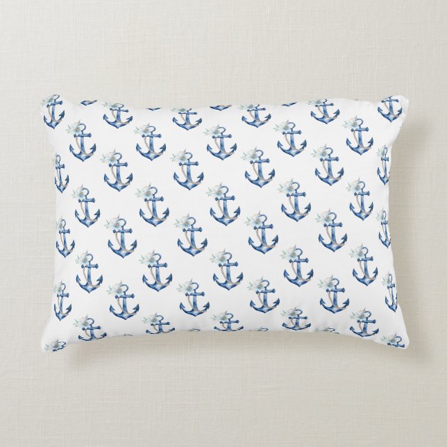 Nautic Accent Pillow | Blue Anchor Co Dekokissen (Vorderseite)