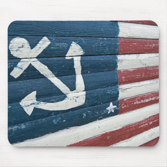 Nautic American Flag Mouse Pad Mousepad (Vorne)