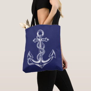 Nautic Anchor and Rope Blue