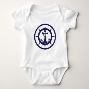Nautic Anchor Baby Strampler