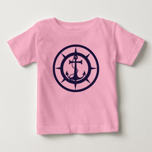 Nautic Anchor Baby T-shirt (Vorderseite)