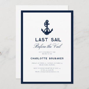 Nautic Anchor Bachelorette Weekend Tour Einladung