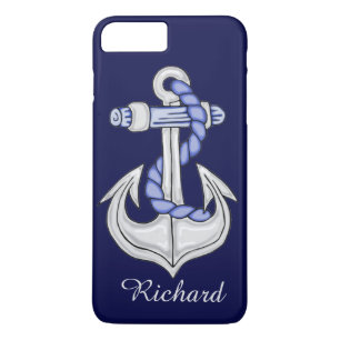 Nautic Anchor Blue iPhone 8 Plus/7 Plus Hülle
