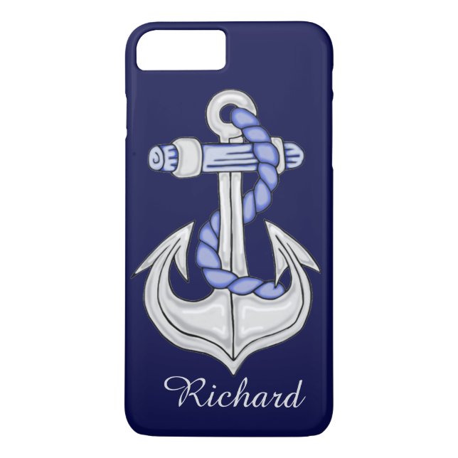 Nautic Anchor Blue Case-Mate iPhone Hülle (Rückseite)