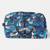 Nautic Anchor Boat Name Travel Bag