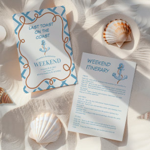 Nautic Anchor Bow Muster Bachelorette Weekend Einladung