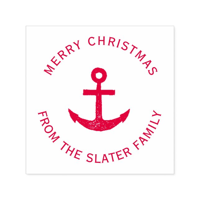 Nautic Anchor Custom Christmas Permastempel (Design)