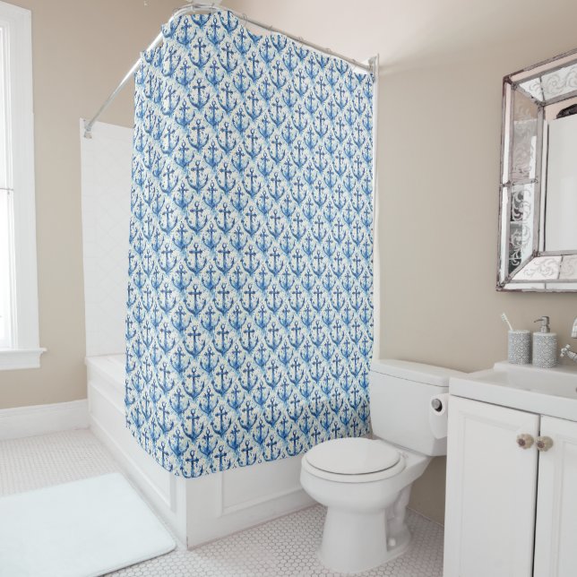 Nautic Anchor Design Dusche Vorhang Beach House (Beispiel)