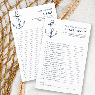 Nautic Anchor Double Sided Baby Showspiele