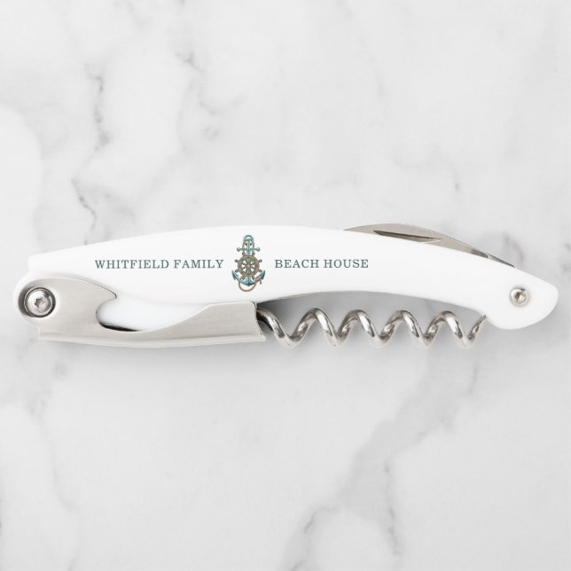 Nautic Anchor Family Beach House Kellnermesser (Vorderseite)