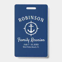 Nautic Anchor Family Wiedersehen Navy Blue & White