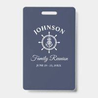 Nautic Anchor Helm Family Wiedersehen Navy Blue