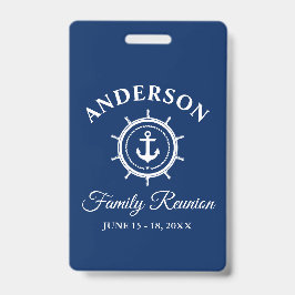 Nautic Anchor Helm Family Wiedersehen Navy Blue Ausweis
