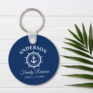 Nautic Anchor Helm Family Wiedersehen Navy Blue Schlüsselanhänger