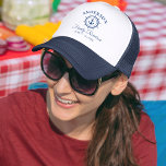 Nautic Anchor Helm Family Wiedersehen Navy Blue Truckerkappe<br><div class="desc">Nautic Anchor Helm Family Wiedersehen Navy Blue und White Hat</div>
