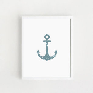 Nautic Anchor, Kinderzimmer Wall Art Poster