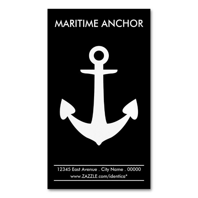 Nautic Anchor Magnetische Visitenkarte (Vorderseite Vertikal)