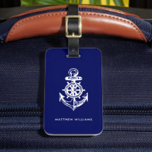 Nautic Anchor Navy Blue Custom