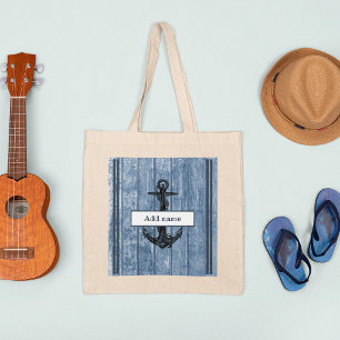 Nautic Anchor Navy Name zurück zur Schule Tragetasche