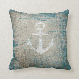 Nautic Anchor Not Grunge Throw Kissen
