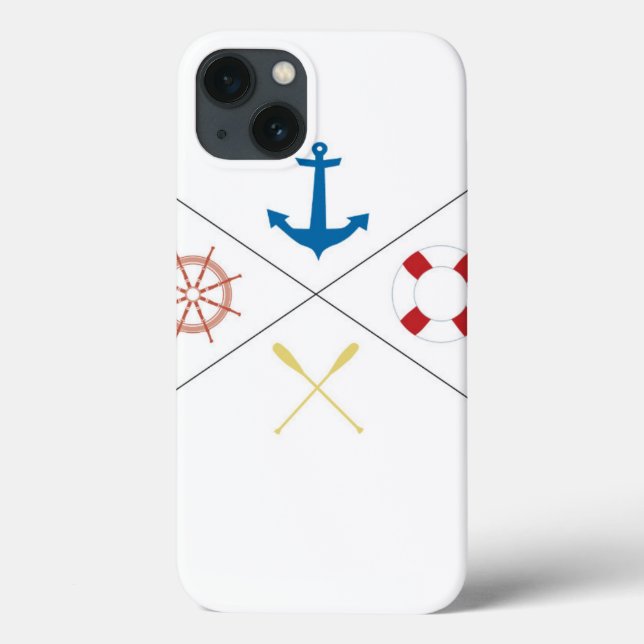Nautic Anchor Segelboot Ore IPAD Fall Case-Mate iPhone Hülle (Rückseite)