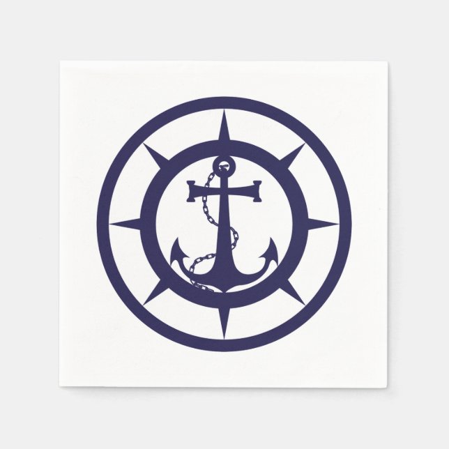 Nautic Anchor Serviette (Vorderseite)