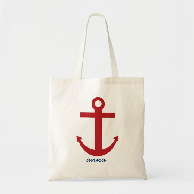 Nautic Anchor Tote Bag Tragetasche (Vorne)