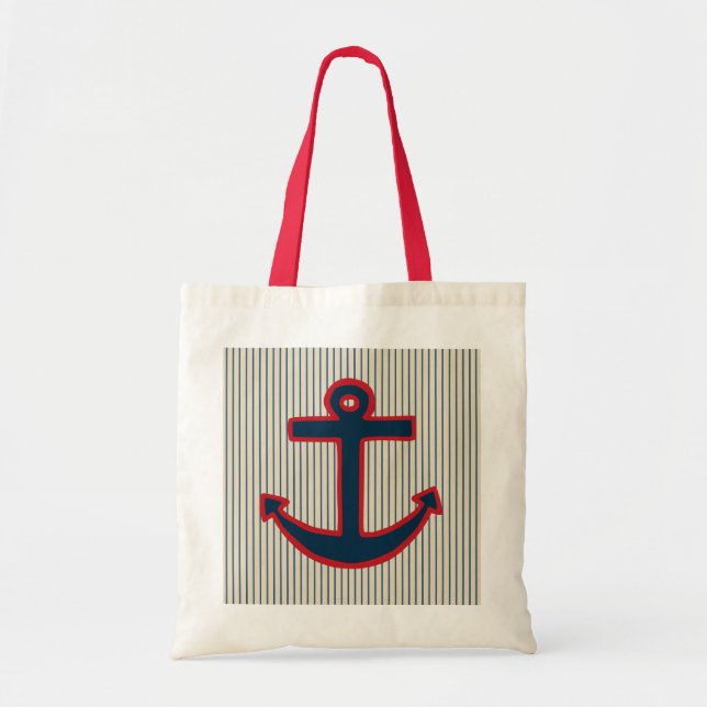 Nautic Anchor Tote Bag Tragetasche (Vorne)