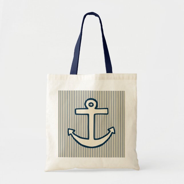 Nautic Anchor Tote Bag Tragetasche (Vorne)