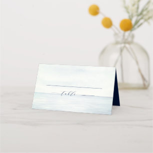 Nautic Anchor Watercolor Ocean Navy Blue Platzkarte