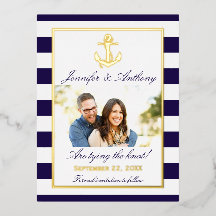 Nautic Anchor Wedding Foto Save the Date real