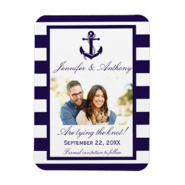 Nautic Anchor Wedding Foto speichern das Date Magn Magnet