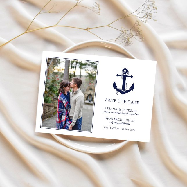 Nautic Anchor Wedding RSVP Save The Date (Von Creator hochgeladen)