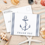 Nautic Anchor White Vielen Dank Postkarte<br><div class="desc">Danke,  dass Ihre Gäste zu Ihrem Anlass gekommen sind,  ob es sich um eine Babydusche oder einen Geburtstag handelte. Fügen Sie Ihre Nachricht auf der Rückseite hinzu oder verließ sie leer und schreiben Sie eine Nachricht an Ihre Gäste.</div>