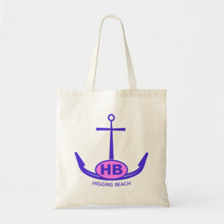 Nautic Anchor zwei Buchstaben Oval Blue Pink Beach Tragetasche