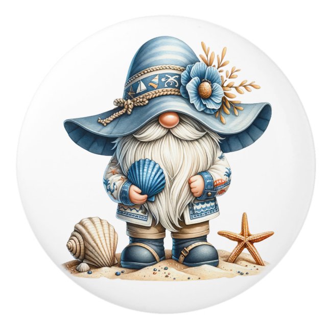 Nautic Beach Gnome Keramikknauf (Vorderseite)