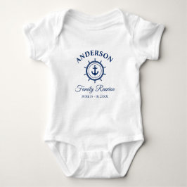 Nautic Blue Anchor Helm Family Wiedersehen Baby Strampler