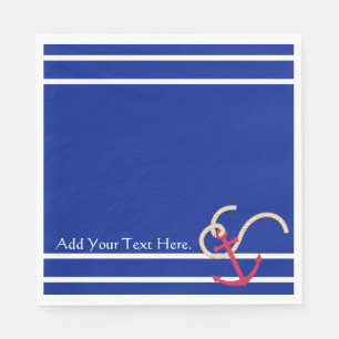 Nautic Blue Paper Napkin Serviette