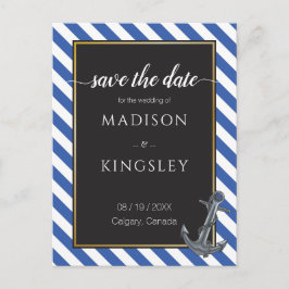 Nautic Boat Anchor Fabulous Sailing Wedding Postkarte