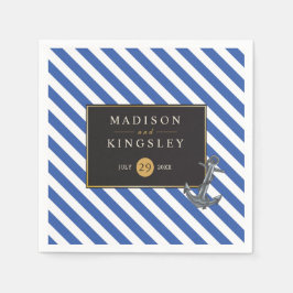 Nautic Boat Anchor Fabulous Sailing Wedding Serviette