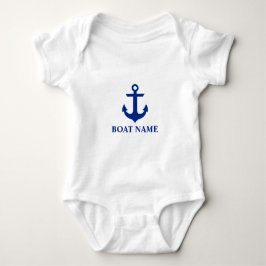 Nautic Boat Name Anchor Baby Baby Strampler