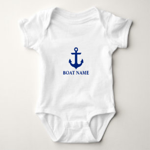 Nautic Boat Name Anchor Baby Baby Strampler