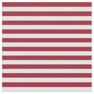 Nautic Bold Red and White Stripe Mischung und Üb Stoff