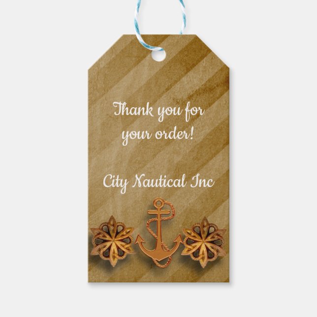 Nautic Business oder Personal Template: Gefallen o Geschenkanhänger (Vorderseite)